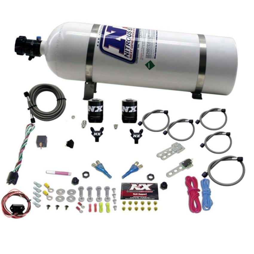 Nitrous Express 20716-15 NISSAN / INFINITY DUAL NOZZLE (35-150HP) W/ 15LB BOTTLE