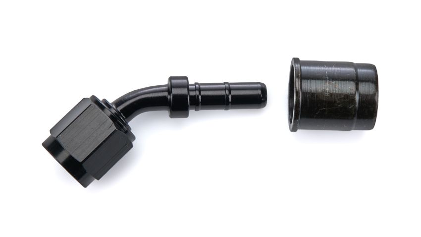 FRAGOLA FRG3104504 #4 45-Deg Crimp Hose Fitting