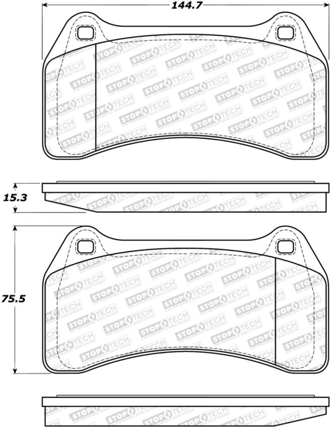 Stoptech 308.09380 Street Brake Pads