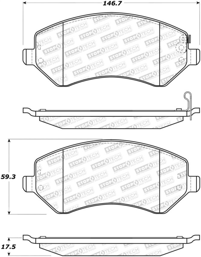 Stoptech 308.08560 Street Brake Pads