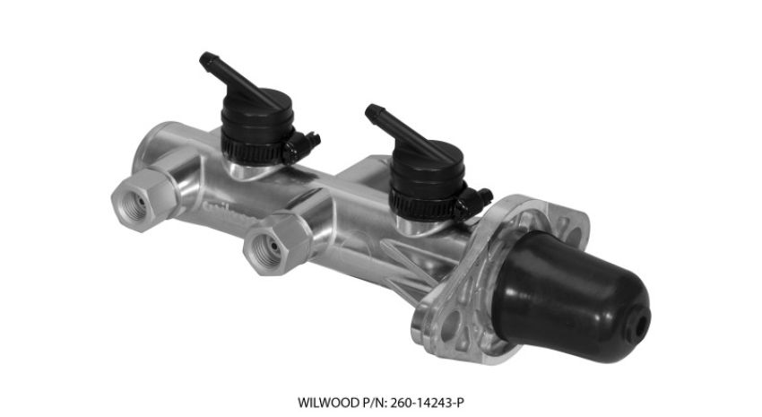 Wilwood 260-14243-P Tandem Remote Master Cylinder - 1in Bore Ball Burnished