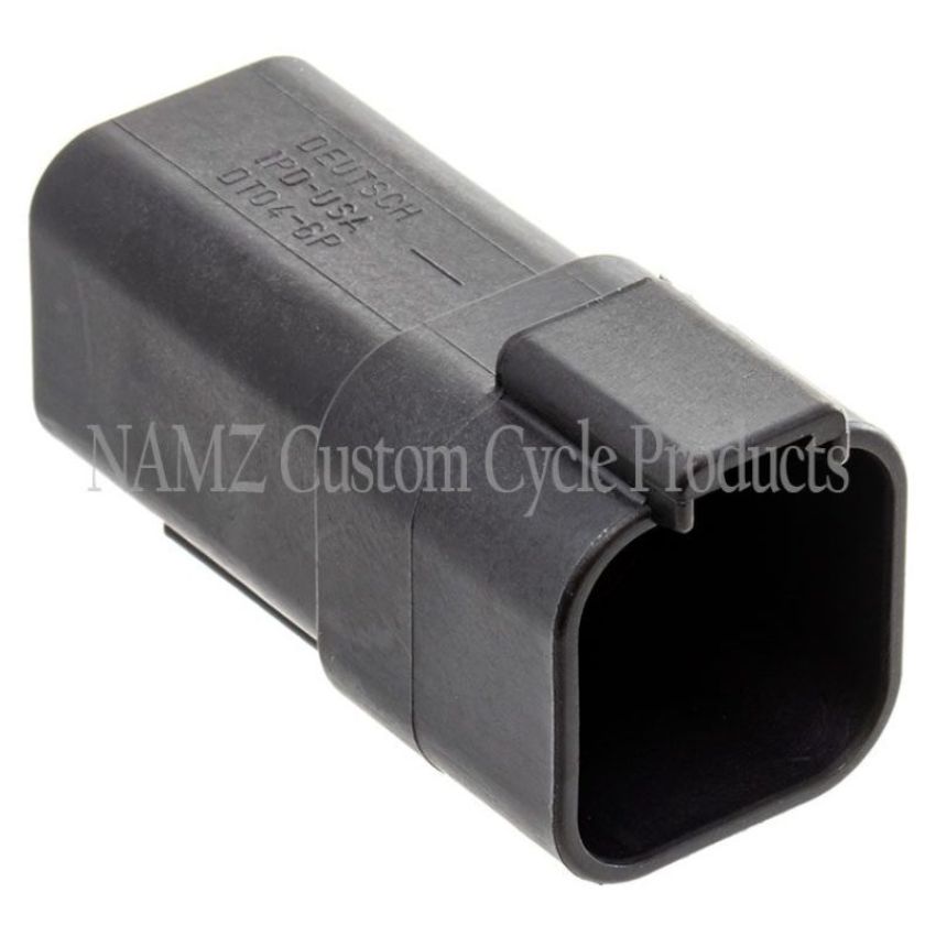 NAMZ DR-6B Deutsch DT Series 6-Wire Receptacle & Wedgelock - Black (Repl. HD 72106-94BK)