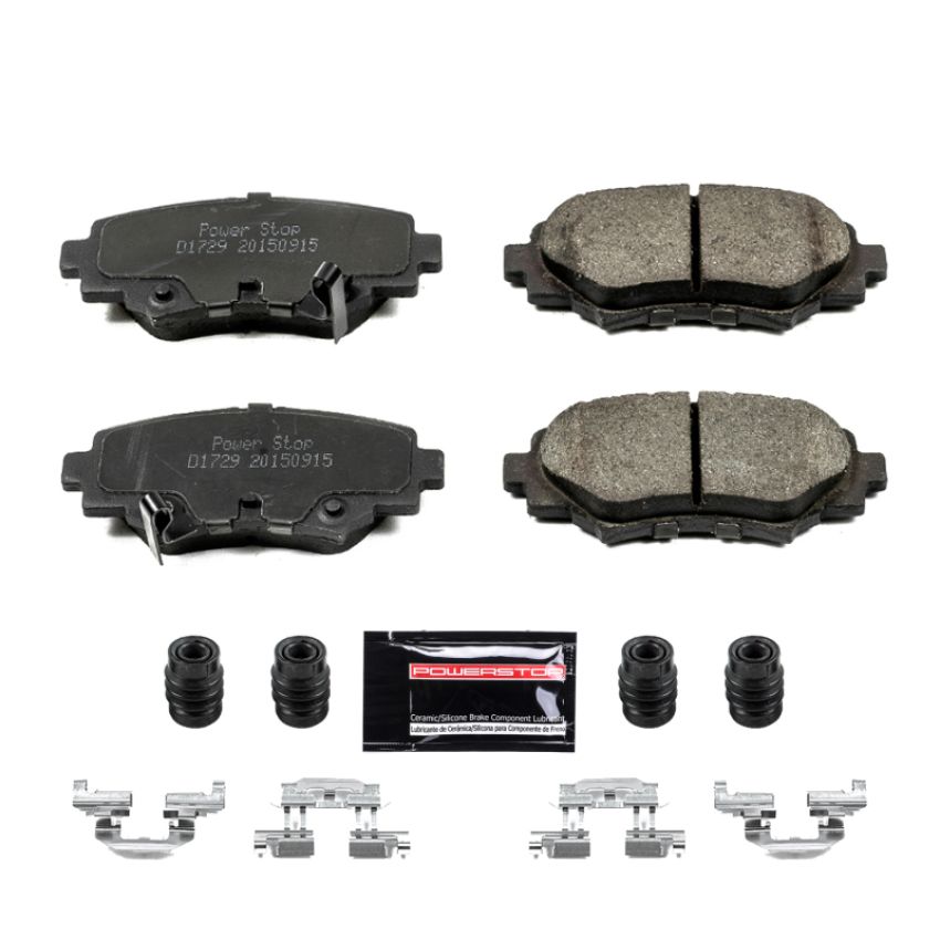 PowerStop Z23-1729 PowerStop - Z23 Daily Driver Carbon-Fiber Ceramic Brake Pads with Hardware Kit