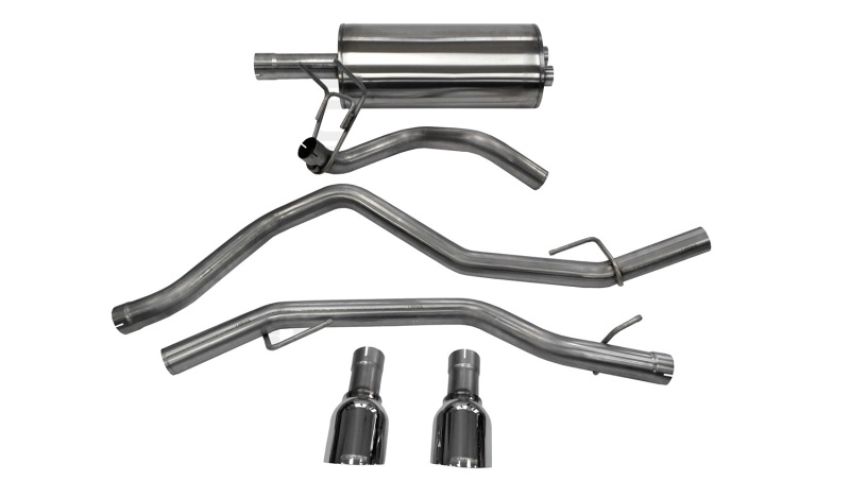 CORSA Performance 14405 Corsa 2009-2018 Dodge Ram 1500 4.7L Quad/Crew Cab/Short Bed Polished Dual Exit Cat-Back Exhaust