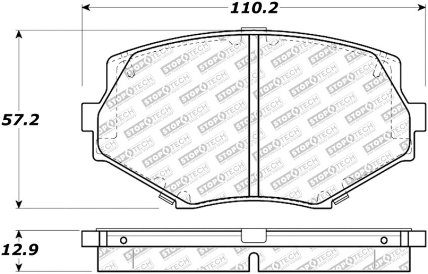 Stoptech 305.06350 94-97 / 99-02 Mazda Miata Street Select Front Brake Pads