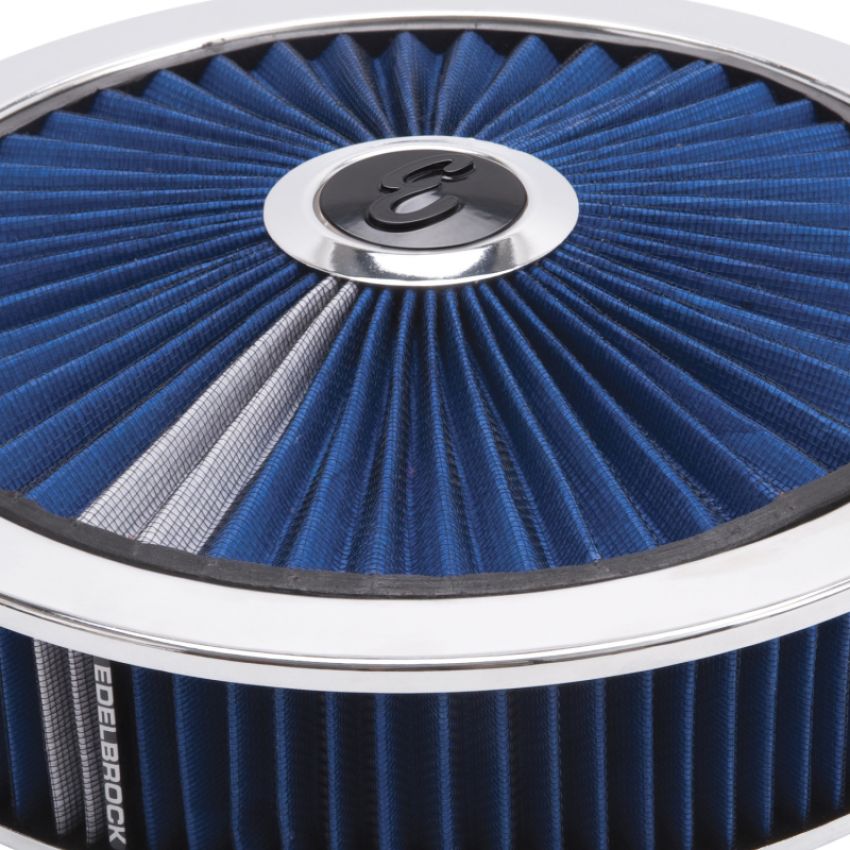 EDELBROCK EDE43661 Air Cleaner Kit - 14in Dia. Breathable - Blue