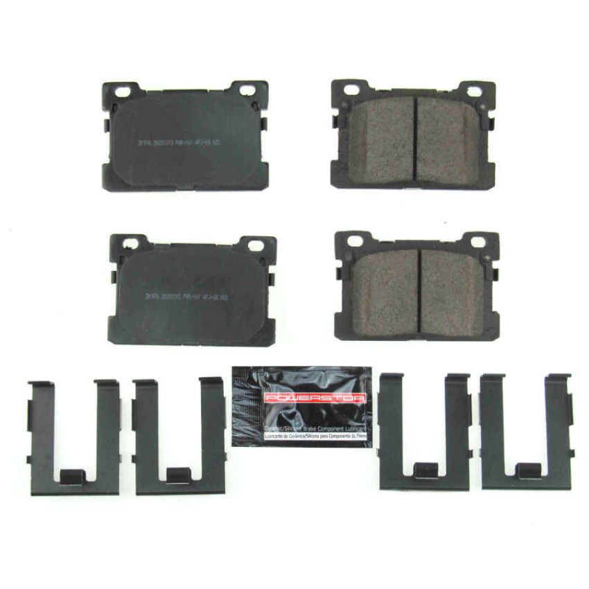 PowerStop Z23-1976 PowerStop - Z23 Daily Driver Carbon-Fiber Ceramic Brake Pads with Hardware Kit