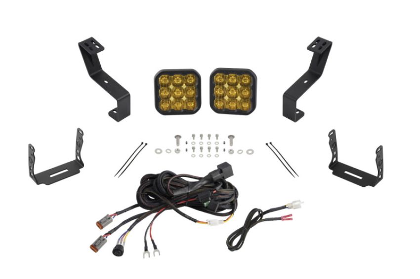 Diode Dynamics DD7620 SS5 Bumper LED Pod Light Kit for 2019-Present Ram - Yellow Pro Driving