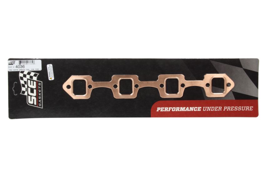 SCE GASKETS 4036 PRO COPPR EMBSSD EXH. FOR FORD 260-351W
