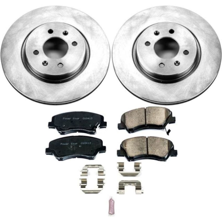 PowerStop KOE6499 OE Stock Replacement Low-Dust Ceramic Brake Pad and Rotor Kit