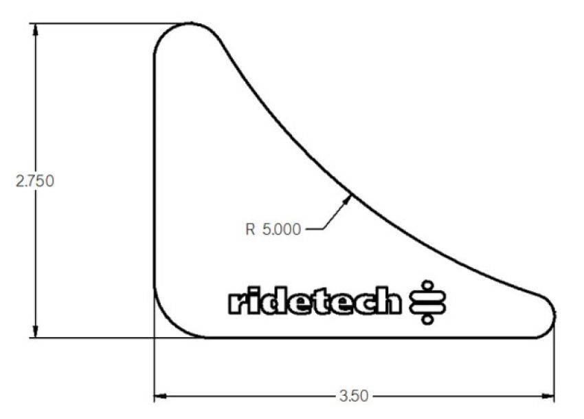 Ridetech 90000202 Gusset, 2.75