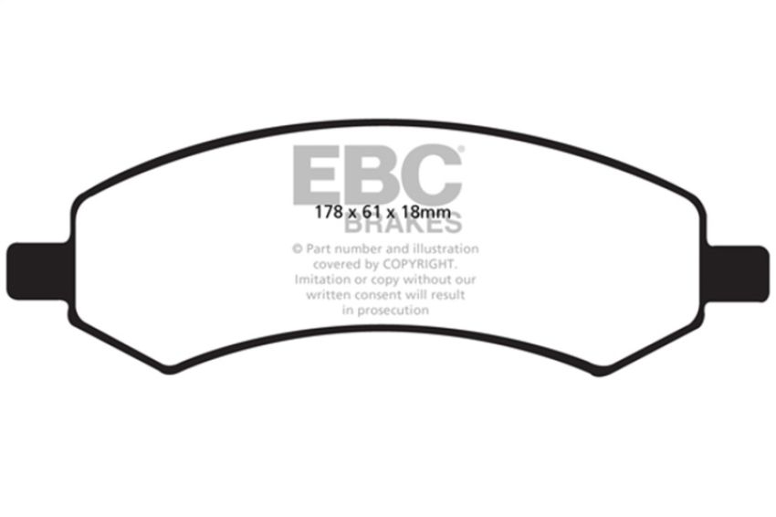 EBC Brakes DP61738 6000 Series Greenstuff Truck/SUV Brakes Disc Pads