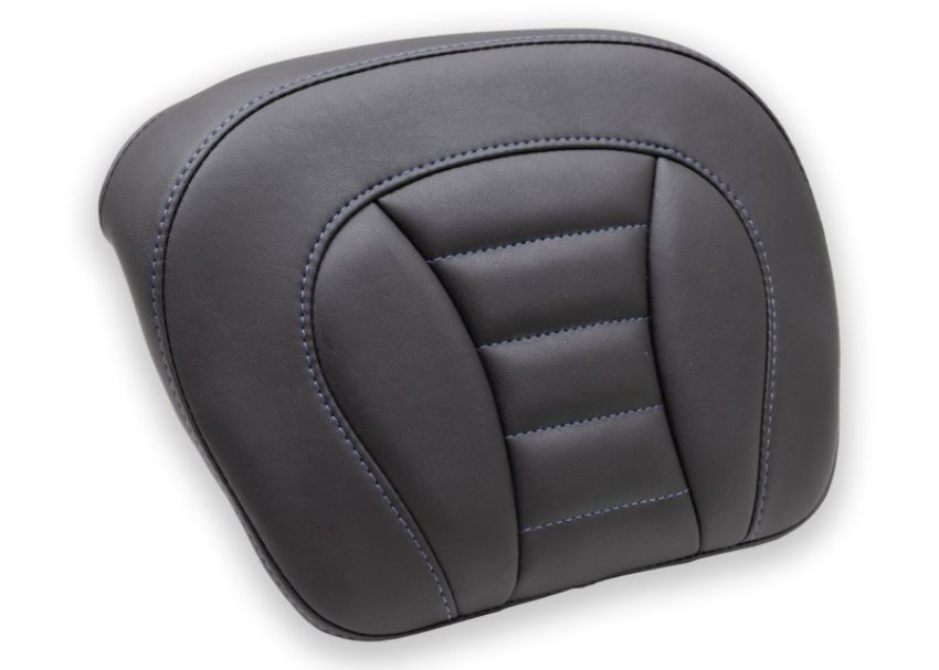 Mustang Motorcycle 76886SB Mustang 08-21 Harley Electra Glide,Rd Glide,Rd King,Str Glide Tour-Pak Pad w/ Blue Stitch - Black