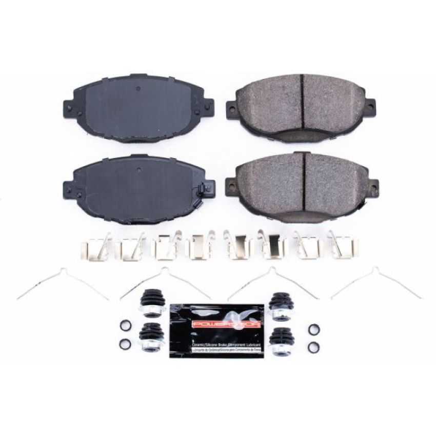 PowerStop Z23-571 PowerStop - Z23 Daily Driver Carbon-Fiber Ceramic Brake Pads with Hardware Kit