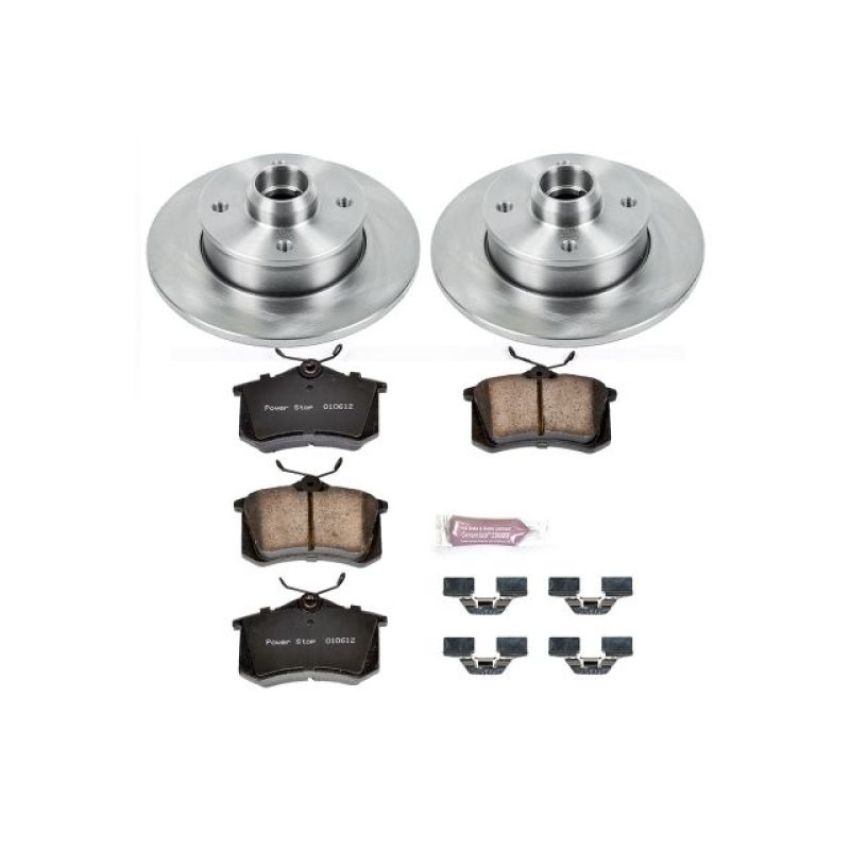 PowerStop KOE369 OE Stock Replacement Low-Dust Ceramic Brake Pad and Rotor Kit