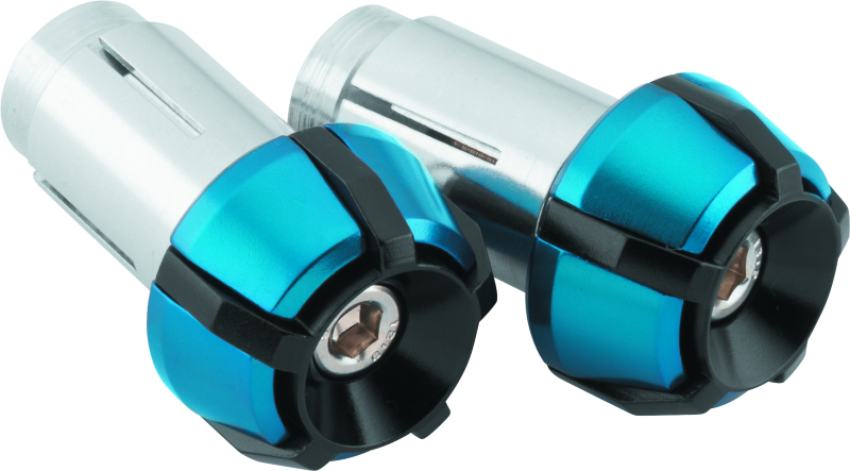 BikeMaster 152153 Anti-Vibration Bar Ends - Black/Blue