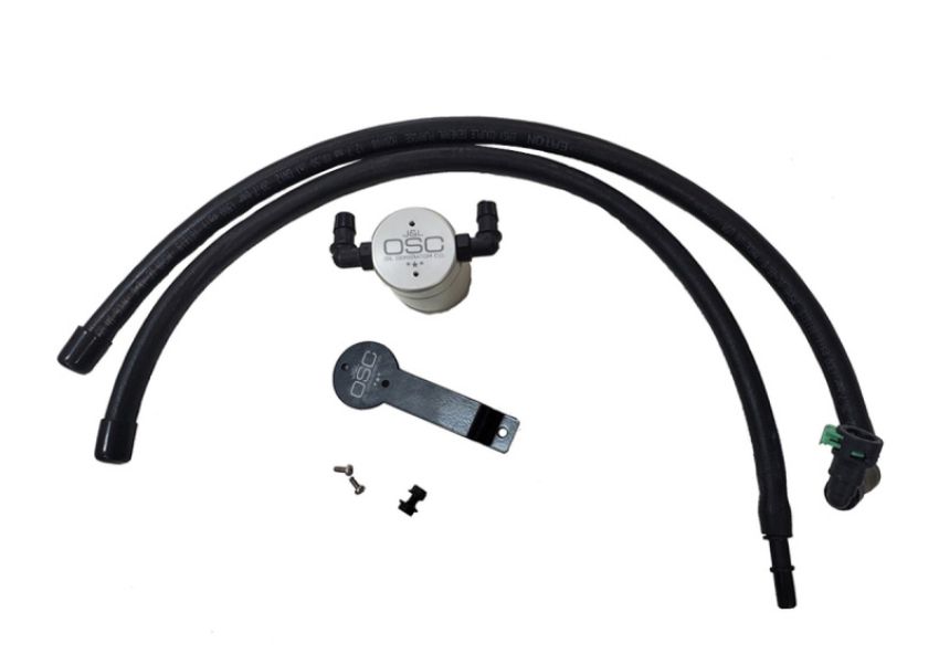J&L 3055D-C 2020-2024 Ford Explorer 2.3L EcoBoost Driver Side Oil Separator 3.0 - Clear Anodized