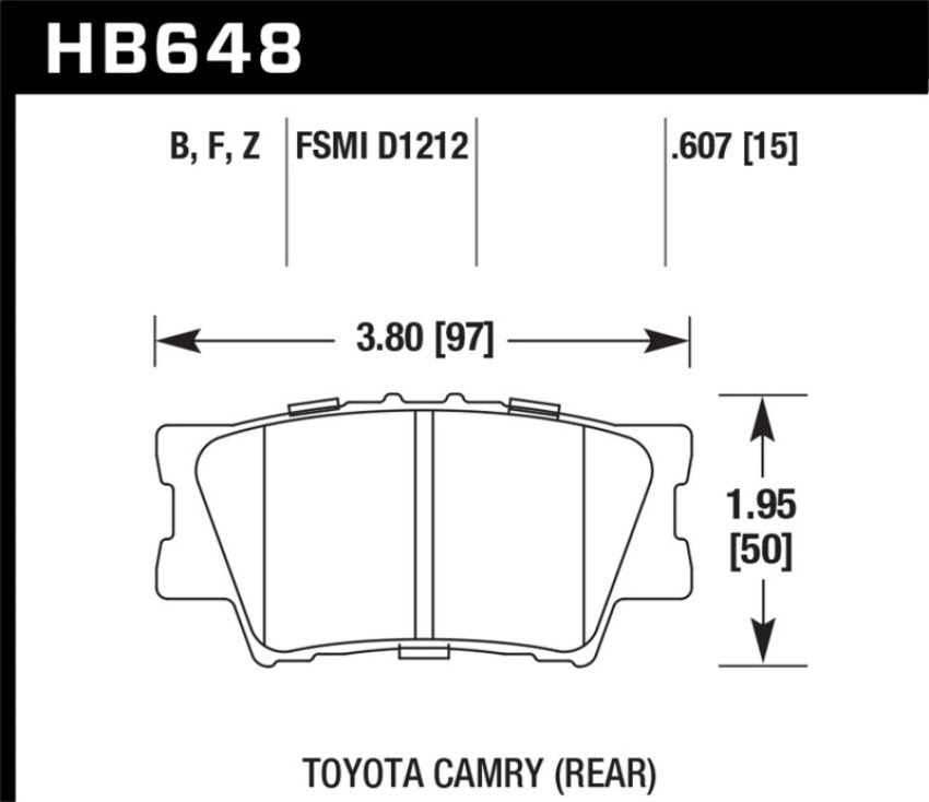 Hawk Performance HB648Z.607 Performance Ceramic Disc Brake Pad