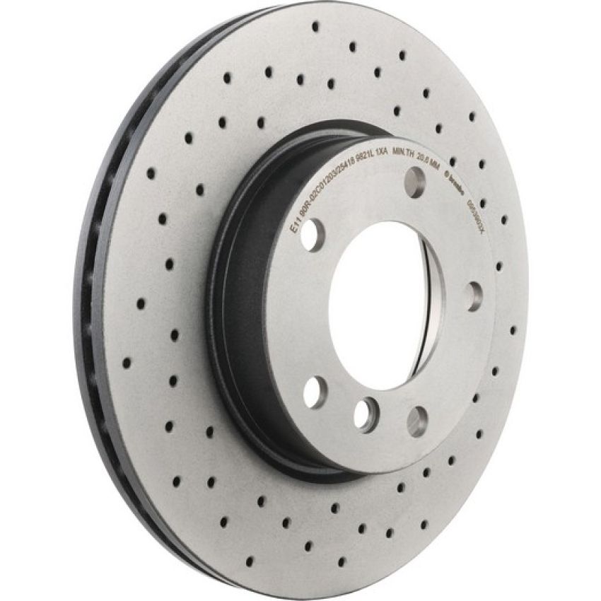 Brembo 09.5390.3X Premium UV Coated Xtra Cross Drilled Brake Rotor