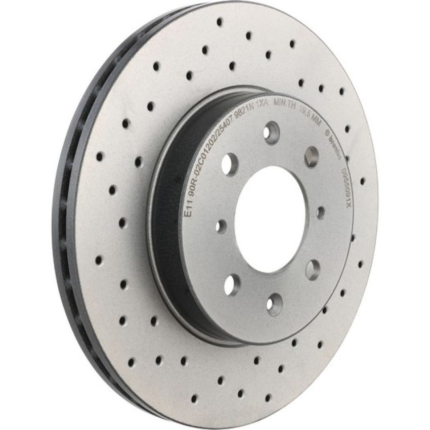 Brembo KTX0158 Brembo ceramic brake pad and Xtra vented drilled brake disc kit