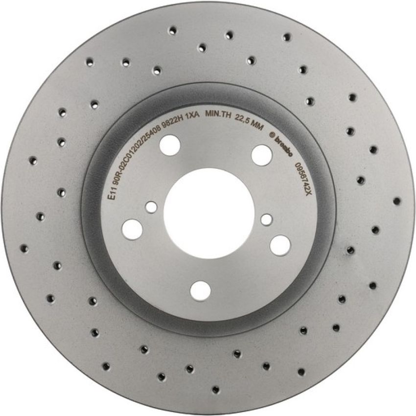 Brembo 09.5674.2X Premium UV Coated Xtra Cross Drilled Brake Rotor