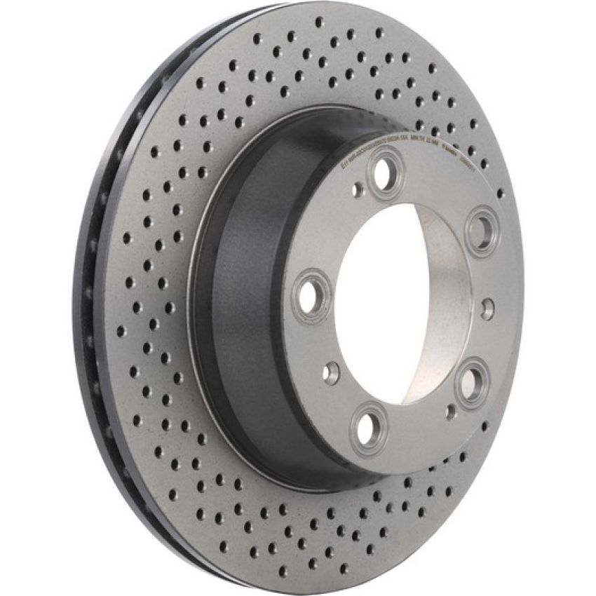 Brembo KT00B03 Brembo ceramic brake pad and UV coated vented drilled brake disc kit