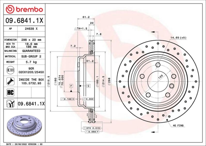 Brembo 09.6841.1X XTRA