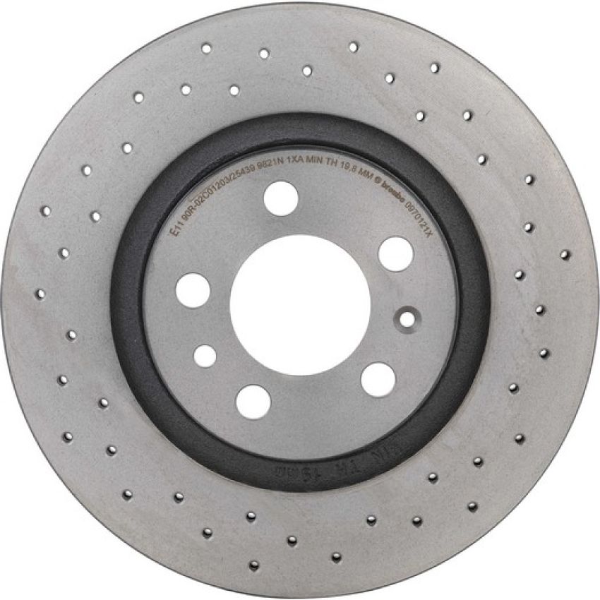 Brembo KTX0154 Brembo ceramic brake pad and Xtra vented drilled brake disc kit