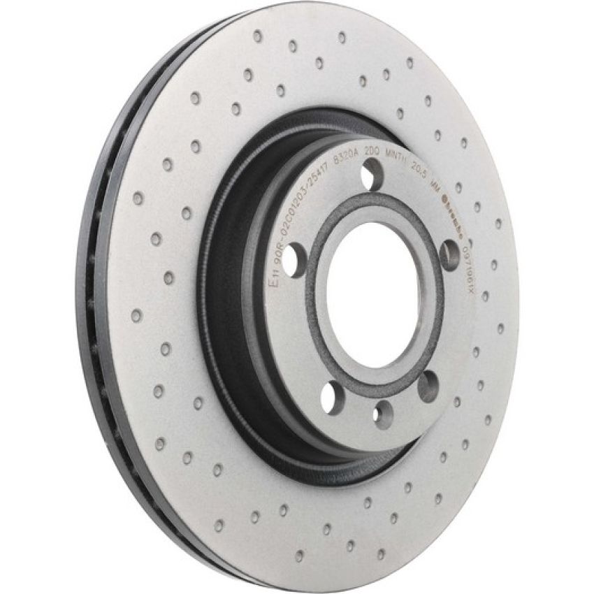 Brembo 09.7196.1X Premium UV Coated Xtra Cross Drilled Brake Rotor