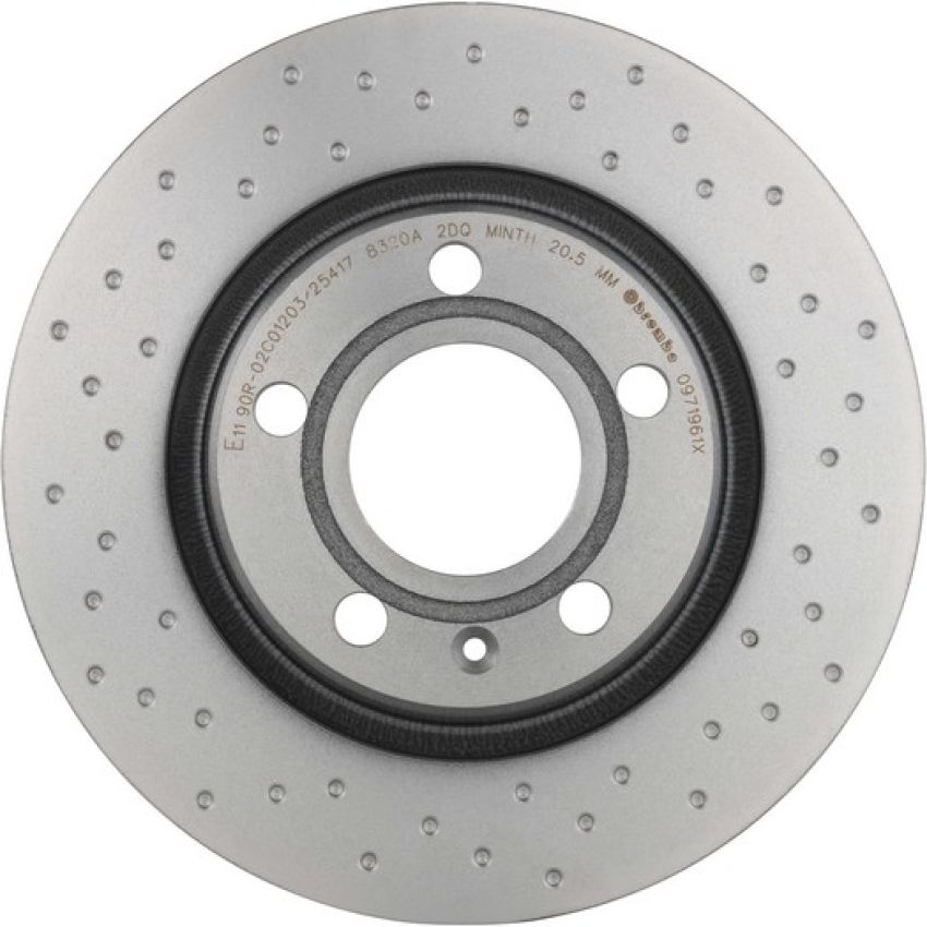 Brembo 09.7196.1X Premium UV Coated Xtra Cross Drilled Brake Rotor