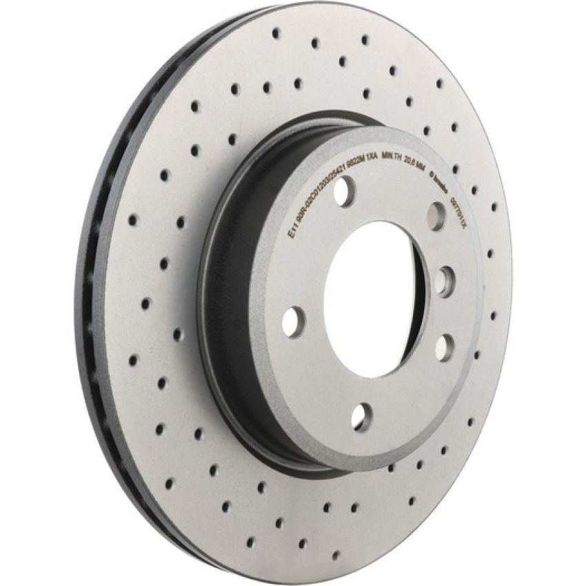 Brembo 09.7701.1X Premium UV Coated Xtra Cross Drilled Brake Rotor