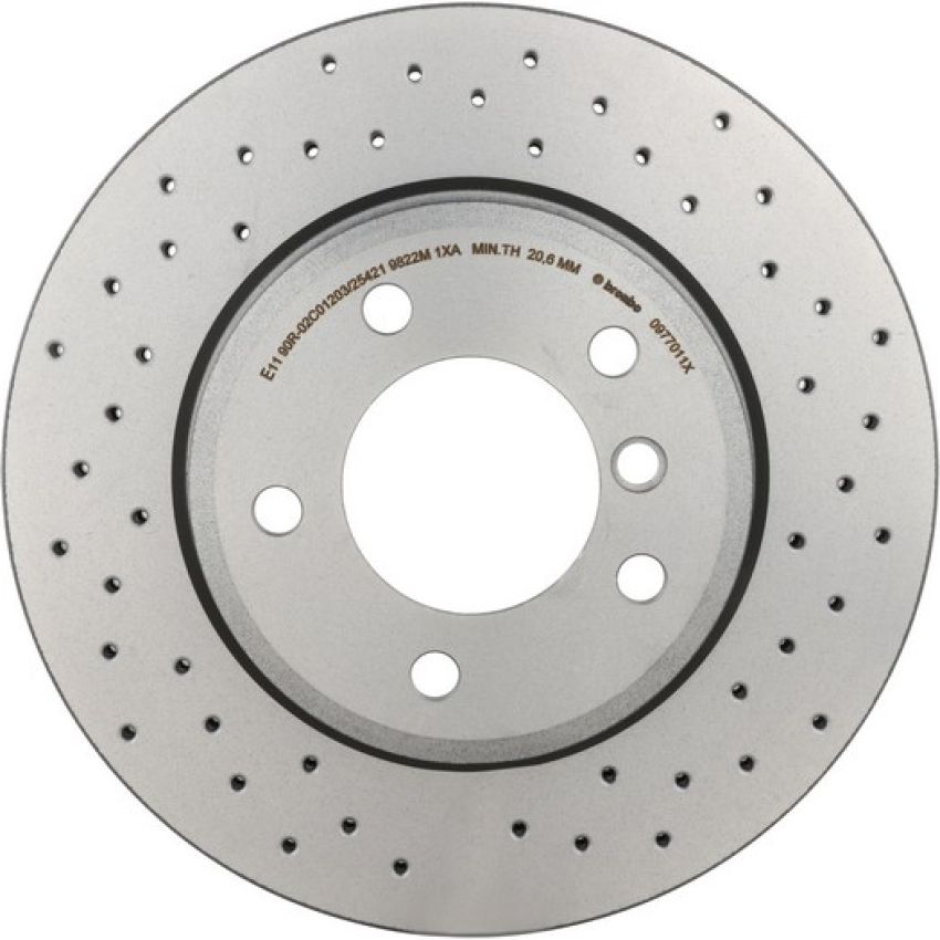 Brembo 09.7701.1X Premium UV Coated Xtra Cross Drilled Brake Rotor