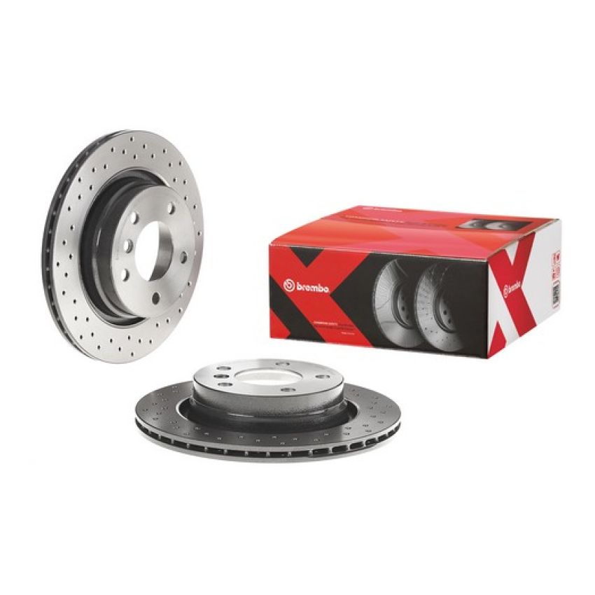 Brembo 09.7702.1X Premium UV Coated Xtra Cross Drilled Brake Rotor