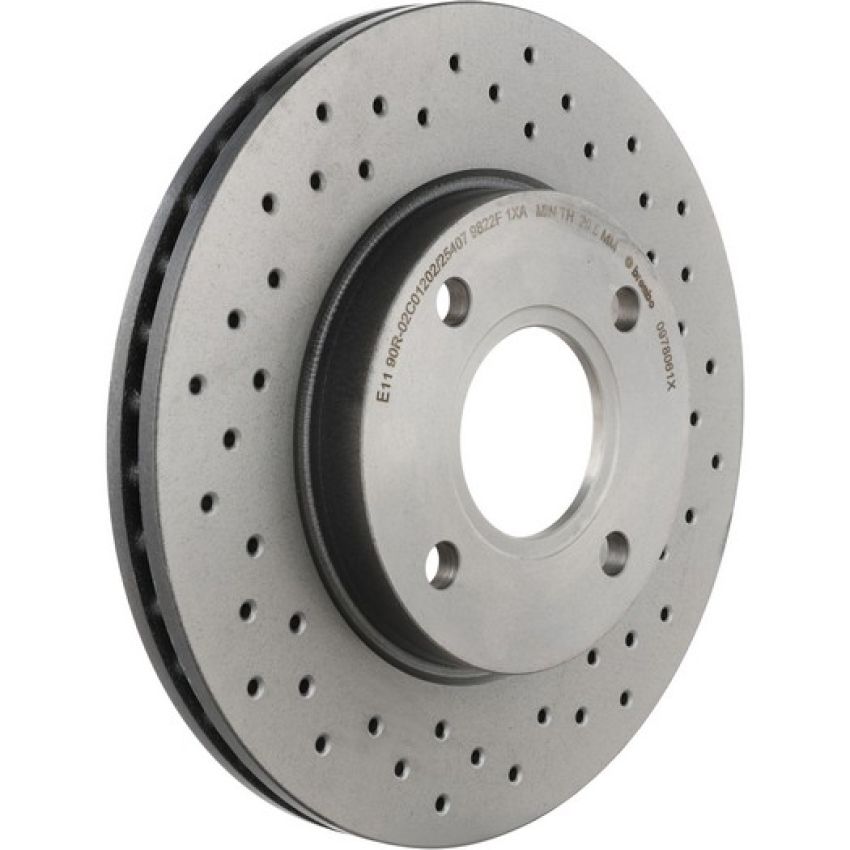 Brembo 09.7806.1X Premium UV Coated Xtra Cross Drilled Brake Rotor