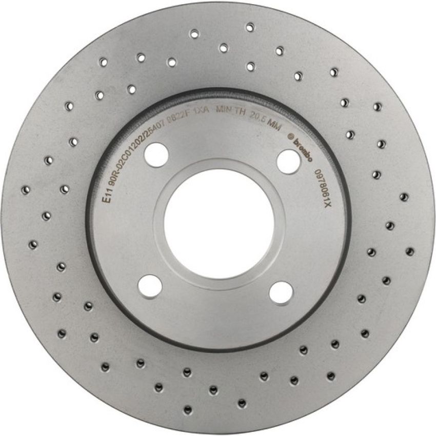 Brembo 09.7806.1X Premium UV Coated Xtra Cross Drilled Brake Rotor