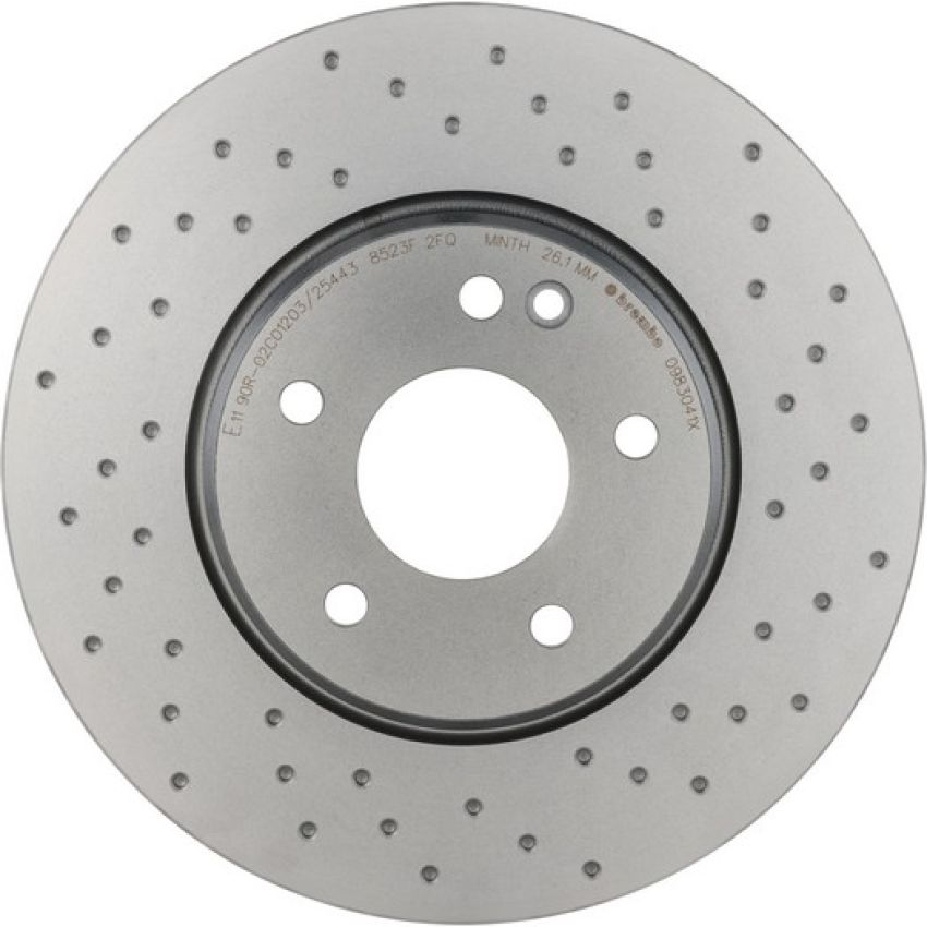 Brembo 09.8304.1X Premium UV Coated Xtra Cross Drilled Brake Rotor
