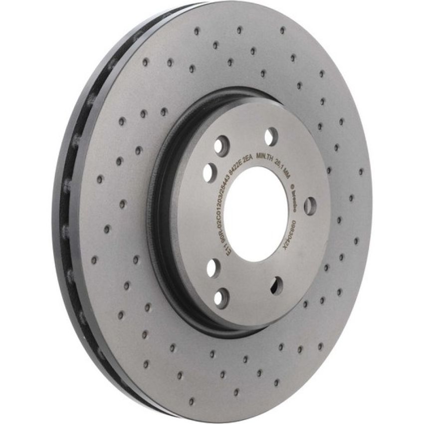 Brembo 09.8304.2X Premium UV Coated Xtra Cross Drilled Brake Rotor