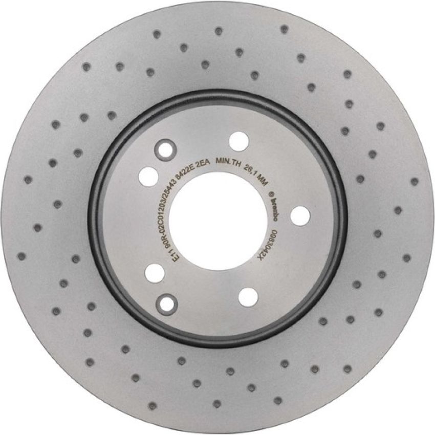 Brembo 09.8304.2X Premium UV Coated Xtra Cross Drilled Brake Rotor