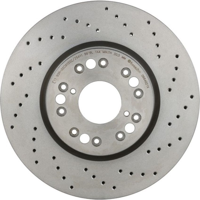 Brembo 09.8402.1X Premium UV Coated Xtra Cross Drilled Brake Rotor
