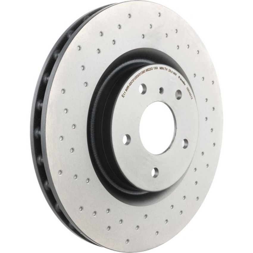 Brembo 09.8485.1X Premium UV Coated Xtra Cross Drilled Brake Rotor