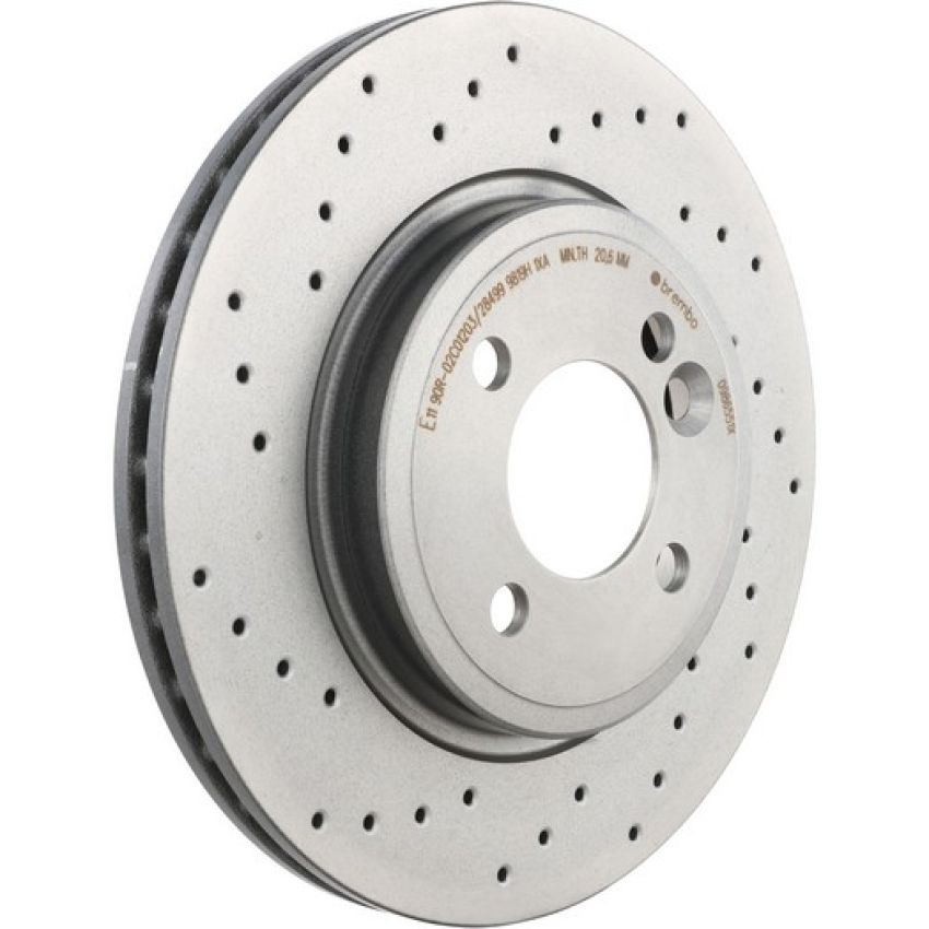 Brembo 09.8655.1X Premium UV Coated Xtra Cross Drilled Brake Rotor