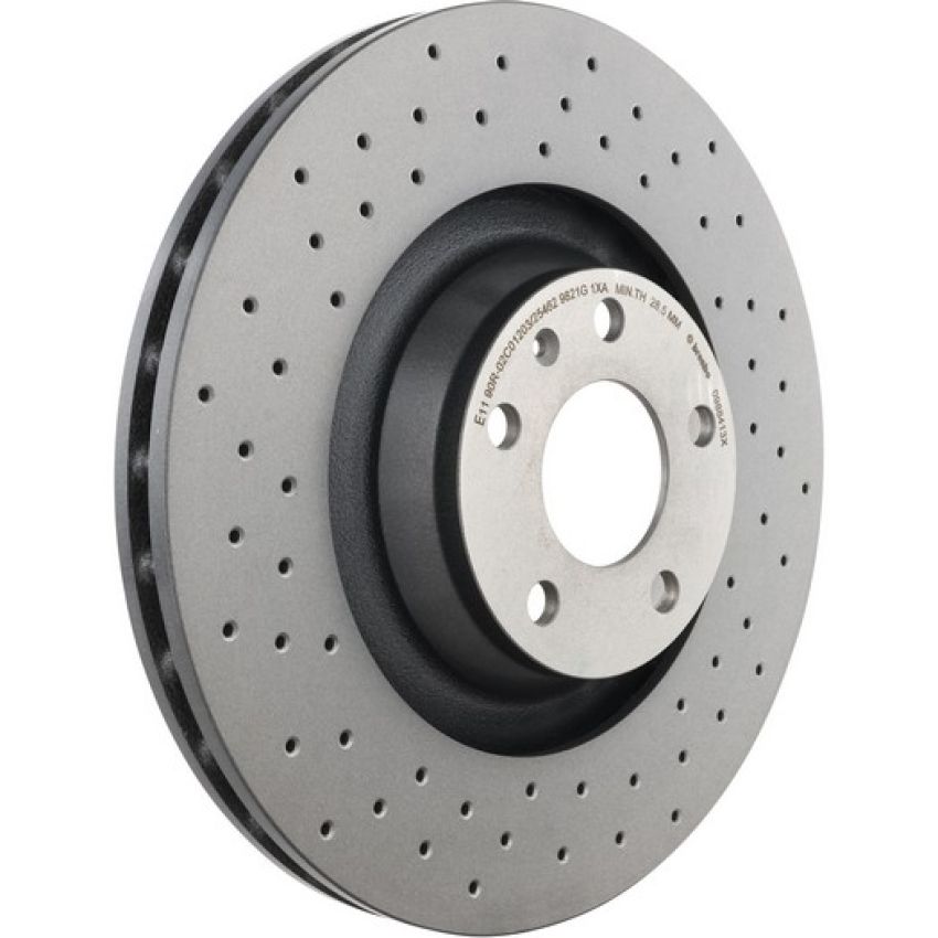 Brembo 09.8841.3X Premium UV Coated Xtra Cross Drilled Brake Rotor