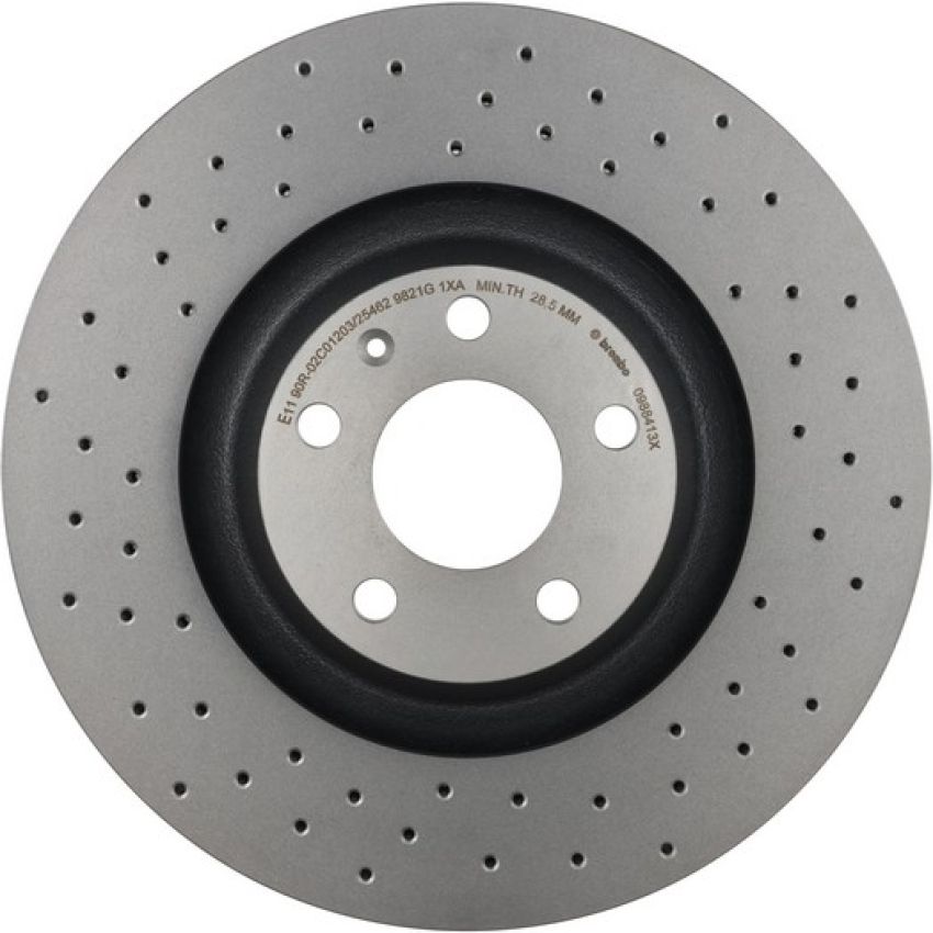 Brembo 09.8841.3X Premium UV Coated Xtra Cross Drilled Brake Rotor