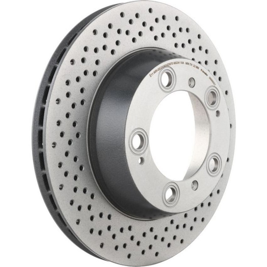 Brembo KT00741 Brembo ceramic brake pad and UV coated vented drilled brake disc kit