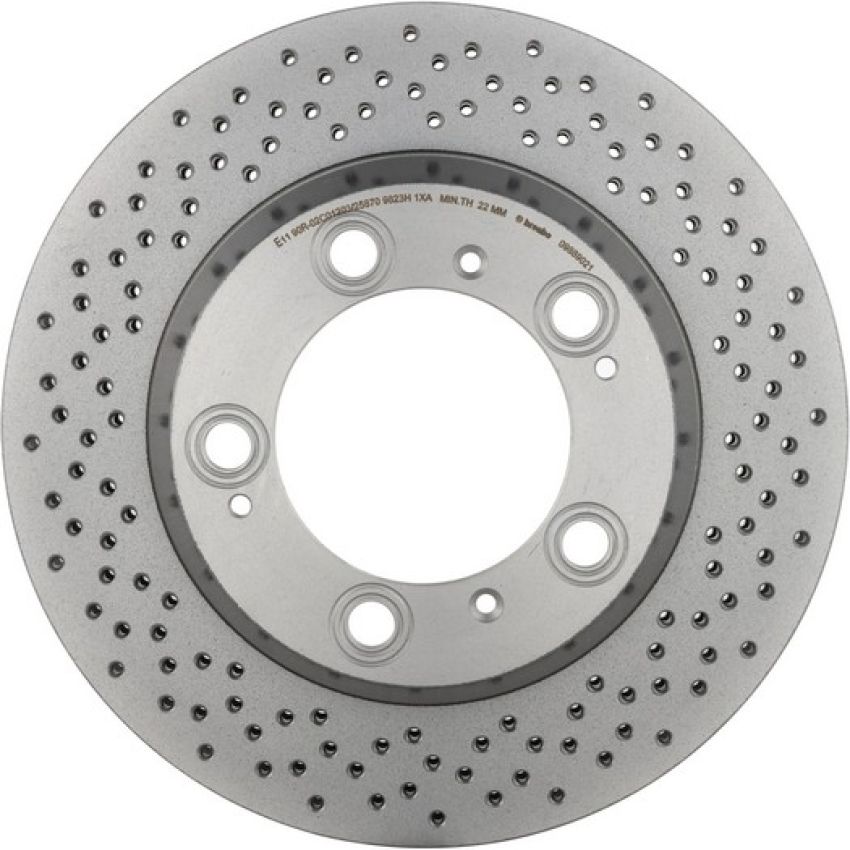 Brembo KT00741 Brembo ceramic brake pad and UV coated vented drilled brake disc kit