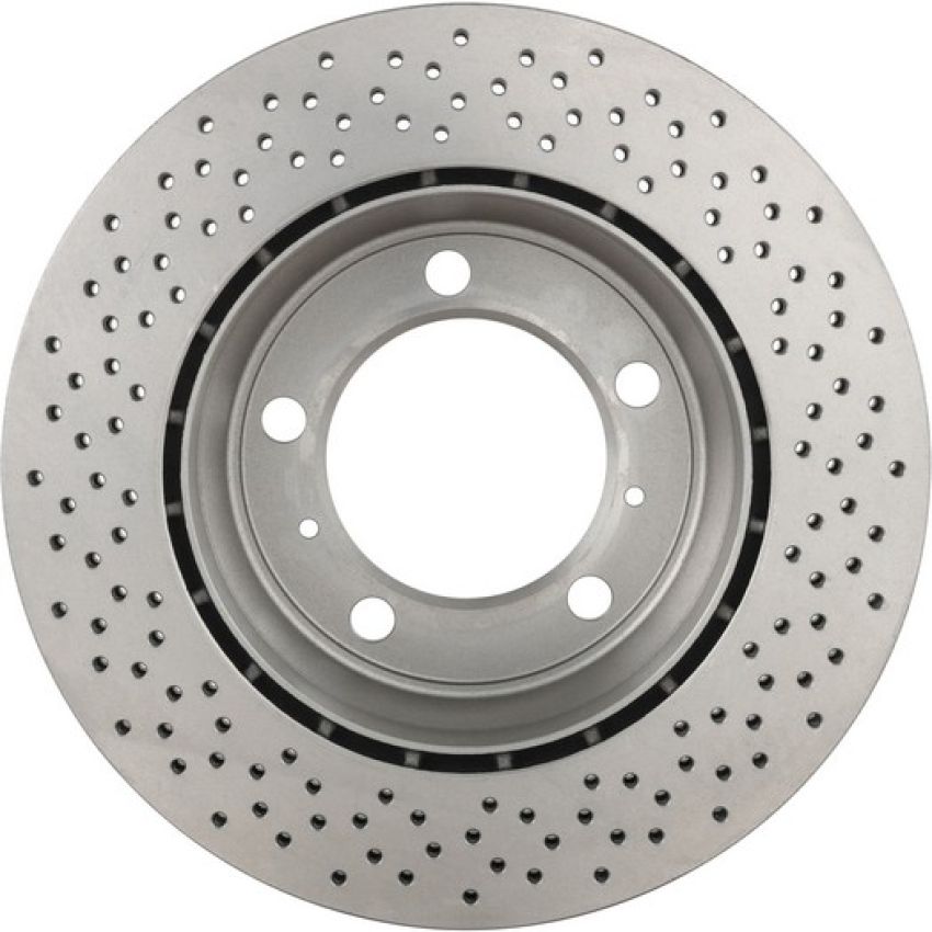 Brembo KT00B07 Brembo ceramic brake pad and UV coated vented drilled brake disc kit