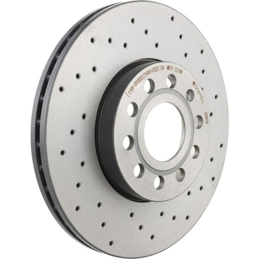 Brembo 09.9145.1X Premium UV Coated Xtra Cross Drilled Brake Rotor