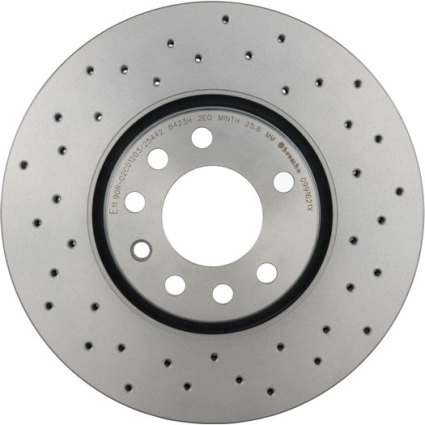 Brembo 09.9162.1X Premium UV Coated Xtra Cross Drilled Brake Rotor
