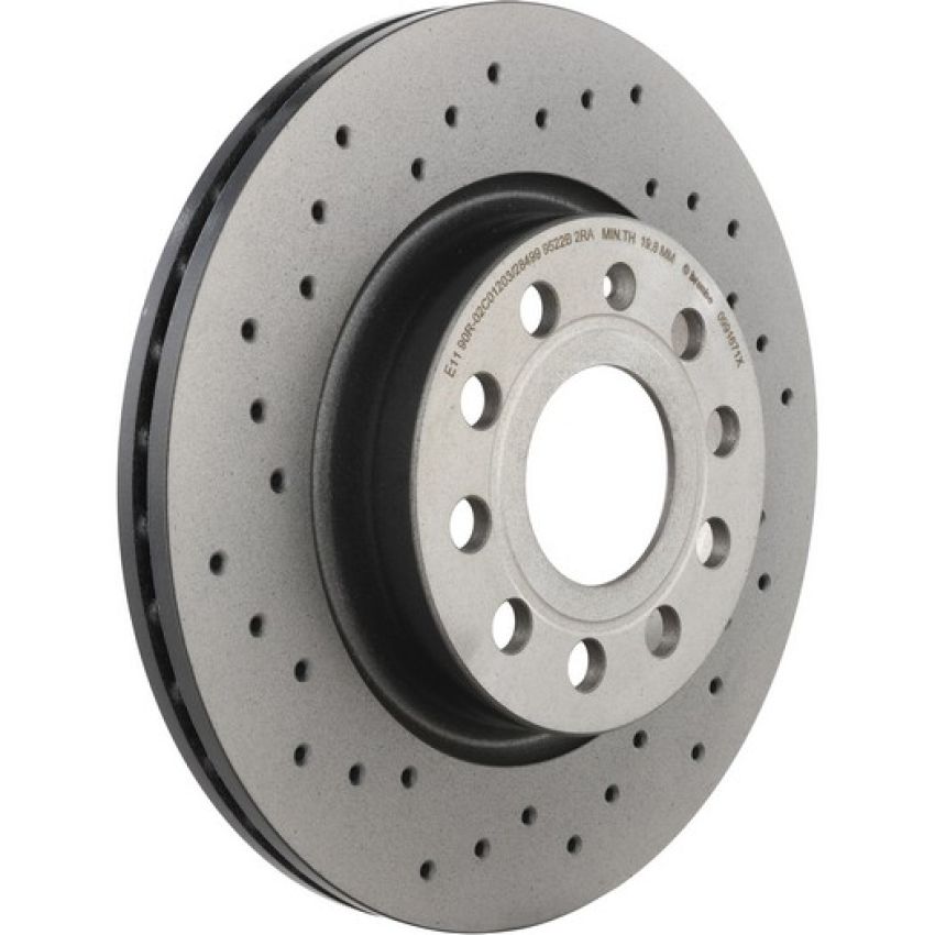Brembo 09.9167.1X Premium UV Coated Xtra Cross Drilled Brake Rotor