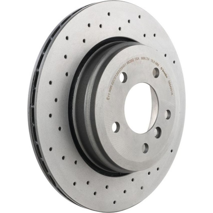 Brembo 09.9425.1X Premium UV Coated Xtra Cross Drilled Brake Rotor
